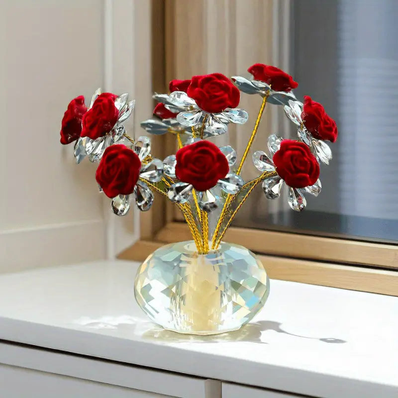 Glass Crystal Roses